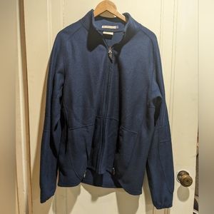 Men's Ibex full Zip Sweater Jacket Extra Large XL EUC Blue